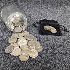 (93) Jefferson Nickels - 30s, 40s and 50s  (8) Silver War Nickels (35% Silver)
