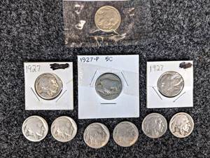 Lot of (10) Buffalo Nickels