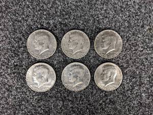 (6) Bi-Centennial Kennedy Quarters 1776-1976