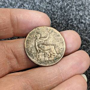 British 1885 Farthing Coin