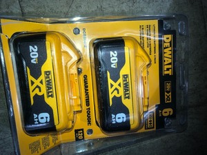 lot 39 image: DEWALT 20-Volt MAX XR Premium Lithium-Ion 6.0Ah Battery Pack (2-Pack)