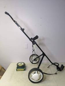 lot 118 image: Golf Bag Pull Cart and ShoeKeeper Traditional Shoe Care Kit - Z