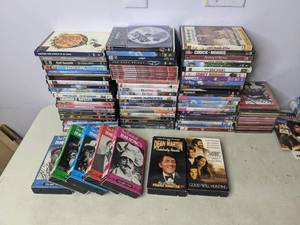 lot 123 image: Large Assortment of DVDs, VHS, and CDs - Z