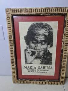 lot 106 image: Unique Framed Maria Sabina Print Art - Z