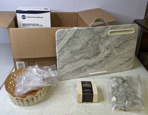 lot 215 image: Mixed Lot Lap Desk, Envelopes, Small Easels, Suction Cups and More - Z