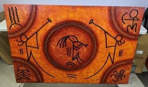 lot 204 image: Large Southwest Influenced Wall Art - Z