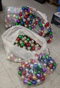 lot 209 image: Collection of Christmas Bulb Garlands - N