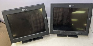 lot 196 image: Pair of NCR POS Monitors w Card Readers - Z
