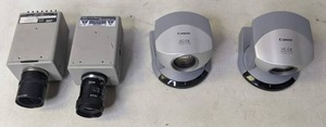 lot 199 image: (2) Pairs of Communication Cameras Canon & JVC - Z
