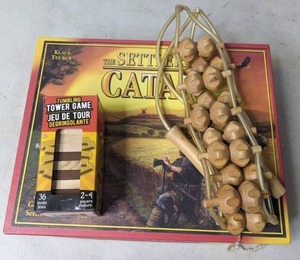 lot 176 image: The Settlers of Catan, Tumbling Tower Game, & Back Massager - Z