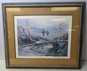 lot 180 image: Sherm Pehrson Watercolor Vintage Framed Print Drifting In - R