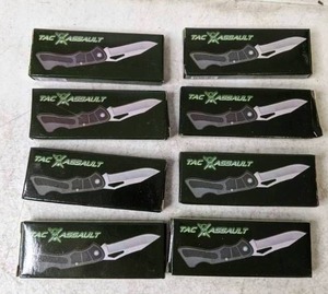 lot 228 image: Lot of 8 New Tac Assault Folding Pocket Knives  - Z