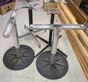 lot 273 image: Lot of 4 Metal Table Bases - N