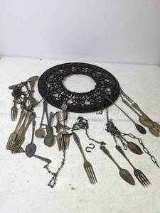 lot 275 image: Fun Wind Chime Made From Vintage & Antique Silverware - N