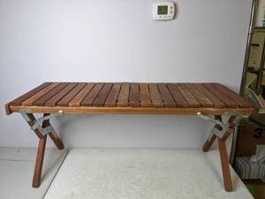 lot 236 image: Rustic Farmhouse Wooden Bench - N