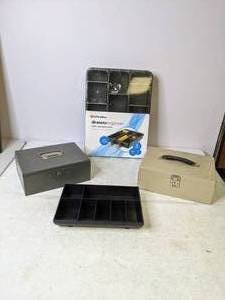 lot 246 image: Set of Two Cash Boxes with Money Tray Organizers - N