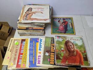 lot 333 image: Huge Vintage Collection of Albums Elvis, Pat Boone, Willie Nelson & Family, Wanda Jackson and More - N