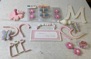 lot 310 image: A Touch of Pink Curtain Hardware, Knobs, & More - N