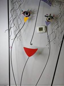 lot 280 image: Large Metal Wall Art of Womans Face & Body - N
