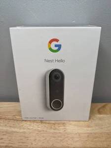 lot 35 image: Brand New Google Nest Hello Smart Wi-Fi Video Doorbell - T