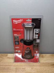 lot 39 image: Brand New Milwaukee M12 12-Volt 400 Lumens Lithium-Ion Cordless LED Lantern Trouble Light with USB Charging - T