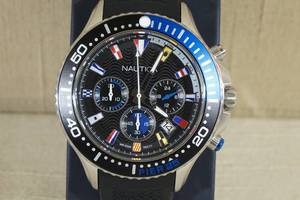 lot 1 image: Nautica Mens Pier 25 Chronograph Wrist Watch