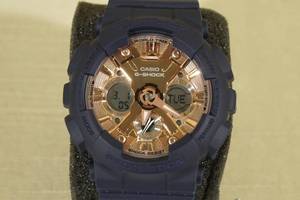lot 85 image: Casio G-Shock Womens Rose Gold ToneNavy AnalogDigital Wrist Watch