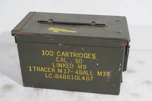 lot 192 image: Metal Ammo Can - .50 Cal Tracer
