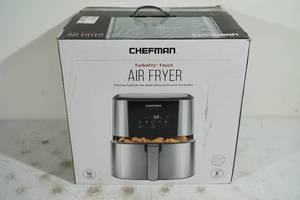 lot 33 image: Chefman 8 Liter Digital Stainless TurboFry Touch Air Fryer