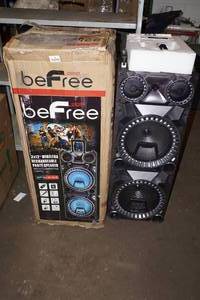 lot 122 image: BeFree BFS-9160 2 x 12 Wireless Rechargeable Party Speaker - Missing a Leg