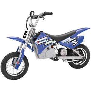 lot 76 image: NEW Razor Dirt Rocket Electric Bike - Blue