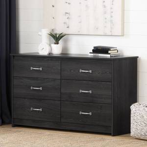 lot 134 image: South Shore Tassio 6 Drawer Double Dresser - Gray Oak