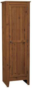 lot 198 image: Ameriwood Single Door Stand Alone Pantry Cabinet - Pine