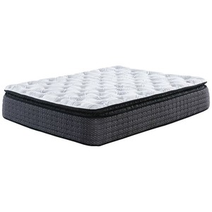 lot 208 image: Signature Design by Ashley Limited Edition Pillowtop Queen Mattress, White, M62731 - Store Display.