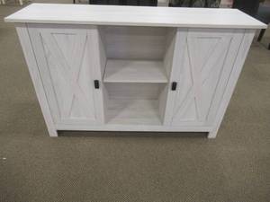 lot 231 image: Signature Design by Ashley Turnley White Accent Cabinet, A4000376 - Store Display.