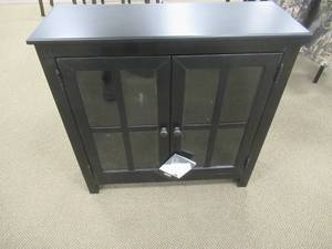 lot 232 image: Signature Design by Ashley Nalinwood Accent Cabinet in Black, A4000386 - Store Display.
