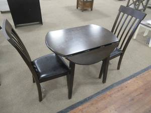 lot 233 image: Signature Design by Ashley Hammis 3 Piece Drop Leaf Dining Set, APG-D310-152 - Store Display.