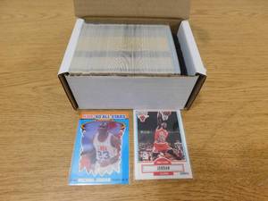 lot 56 image: 1990 Fleer Basketball Set #1-198 With All Star Stickers