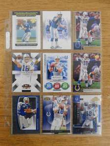 lot 58 image: (50) Peyton Manning Football Cards Colts HOFer