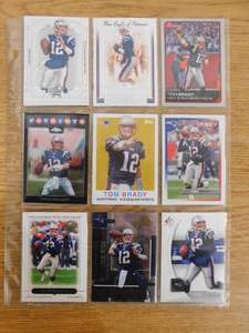 lot 59 image: (25) Tom Brady Football Cards Patriots The GOAT
