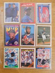 lot 61 image: (50) Kirby Puckett Cards Minnesota Twins HOFer