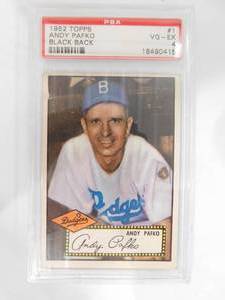 lot 79 image: PSA 4 1952 Topps Andy Pafko Black Back #1