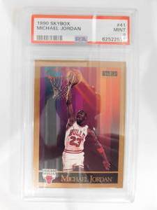 lot 82 image: PSA 9 1990 Skybox Michael Jordan #41 1st Skybox Card