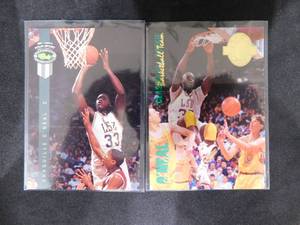 lot 87 image: (2) 1992-93 Classic Four Sport Shaquille Oneal Rookie Cards