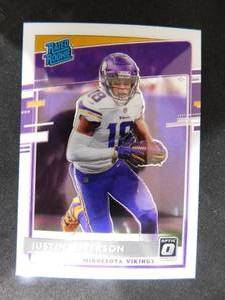 lot 5 image: 2020 Donruss Optic Justin Jefferson Rookie Card #163 MINT