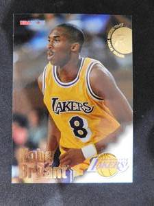 lot 6 image: 1996 NBA Hoops Kobe Bryant Rookie Card #281 LK