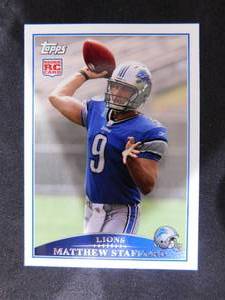 lot 8 image: 2009 Topps Matthew Stafford Rookie Card #430 Mint