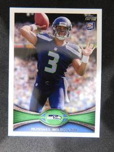 lot 11 image: 2012 Topps Russell Wilson Rookie Card #165