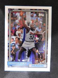 lot 21 image: 1992 Topps Shaquille ONeal Rookie Card #362 HOFer