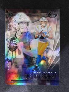 lot 32 image: 2020 Illusions Black SP Justin Herbert Rookie Card #7 MINT